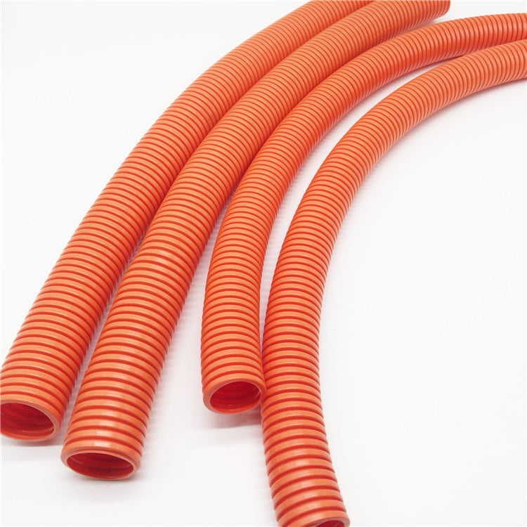 Orange Corrugated Wire Loom Conduit