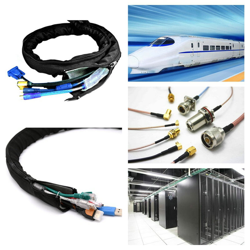 EMI shielding zip up cable sleeve
